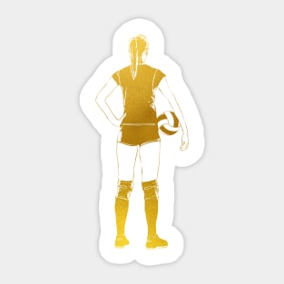 Girl Volleyball Player Sticker